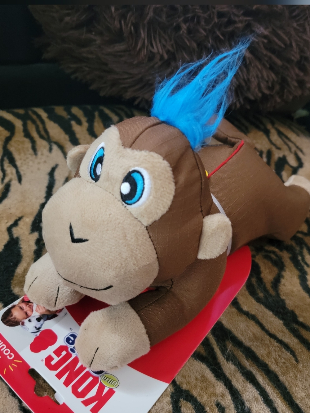 Kong Dog Cozi Monkey Canvas Stuffed Toy Sz Large